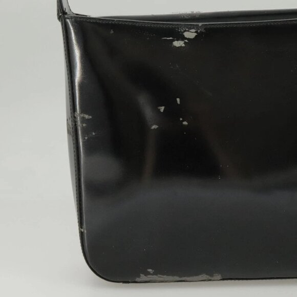 GUCCI Shoulder Bag Enamel Black Silver 000 0506 Auth - Picture 6 of 16